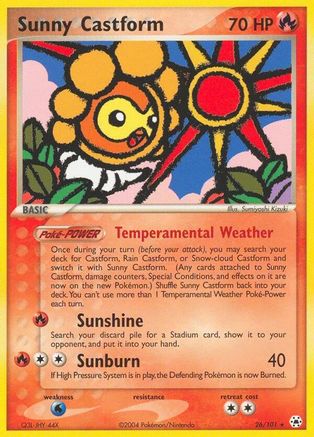 Sunny Castform  Hidden Legends - Rare