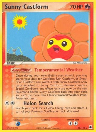 Sunny Castform  - Reverse Holofoil Delta Species - Rare