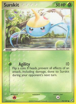 Surskit 078/107  - Reverse Holofoil Deoxys - Common
