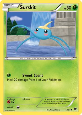 Surskit  - Reverse Holofoil Plasma Blast - Common