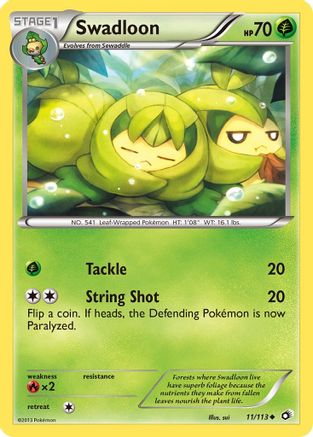 Swadloon  - Reverse Holofoil Legendary Treasures - Uncommon