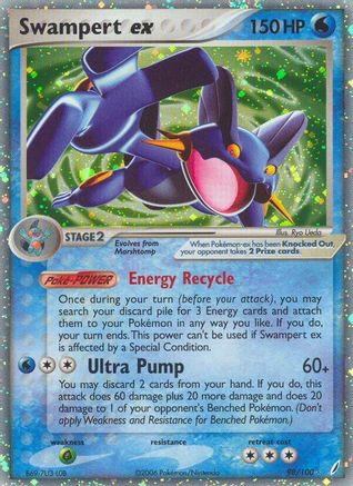 Swampert ex/100  - Holofoil Crystal Guardians - Ultra Rare