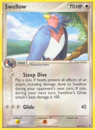 Swellow  - Reverse Holofoil Delta Species - Rare