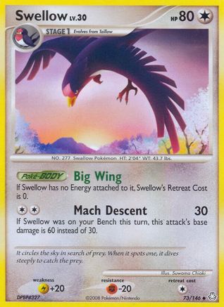 Swellow  Legends Awakened - Uncommon