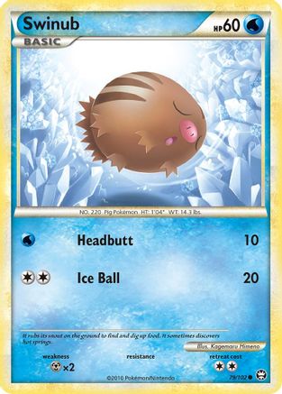 Swinub 079  - Reverse Holofoil Triumphant - Common