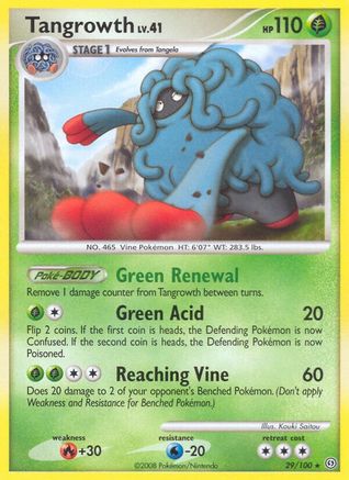 Tangrowth  - Reverse Holofoil Stormfront - Rare