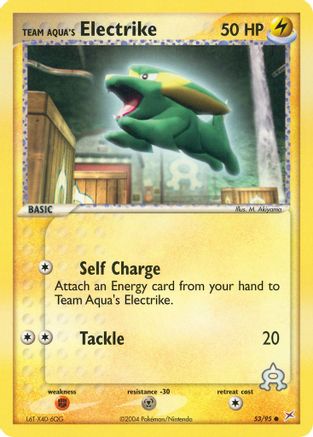 Team Aqua's Electrike - 53/95/95  - Reverse Holofoil Team Magma vs Team Aqua - Common