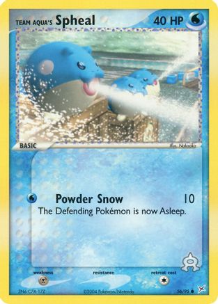 Team Aqua's Spheal 056/95  - Reverse Holofoil Team Magma vs Team Aqua - Common