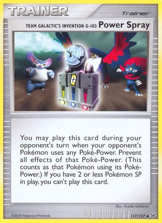 Team Galactic's Invention G-103 Power Spray 117  - Reverse Holofoil Platinum - Uncommon