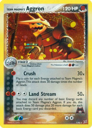 Team Magma's Aggron 007  - Holofoil Team Magma vs Team Aqua - Holo Rare