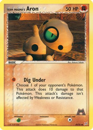 Team Magma's Aron - 59/95/95  Team Magma vs Team Aqua - Common