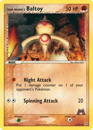 Team Magma's Baltoy - 61/95/95  - Reverse Holofoil Team Magma vs Team Aqua - Common