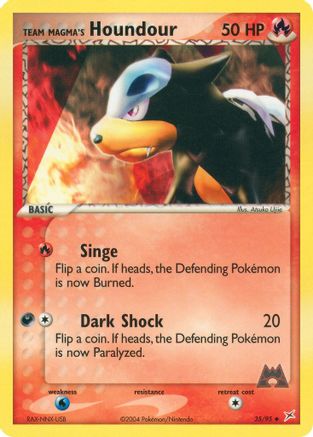 Team Magma's Houndour - 35/95/95  Team Magma vs Team Aqua - Uncommon