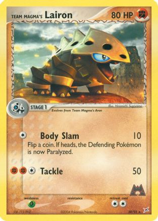Team Magma's Lairon - 20/95/95  - Reverse Holofoil Team Magma vs Team Aqua - Rare