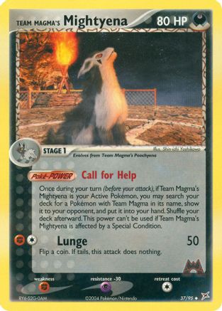 Team Magma's Mightyena - 37/95/95  Team Magma vs Team Aqua - Uncommon