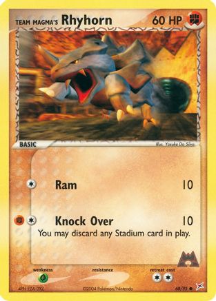 Team Magma's Rhyhorn 068/95  - Reverse Holofoil Team Magma vs Team Aqua - Common