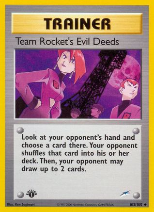 Team Rocket's Evil Deeds  - Unlimited Neo Destiny - Uncommon