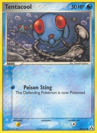 Tentacool 066  - Reverse Holofoil Legend Maker - Common