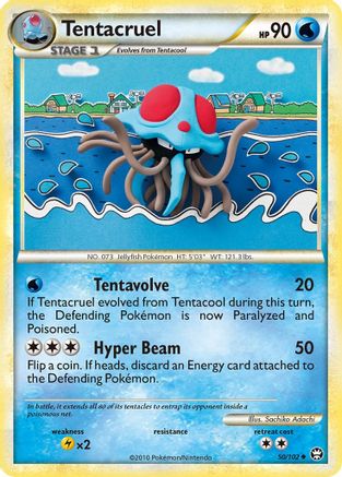 Tentacruel/102  - Reverse Holofoil Triumphant - Uncommon