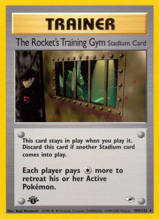 The Rocket's Training Gym 104  - 1st Edition Gym Heroes - Rare