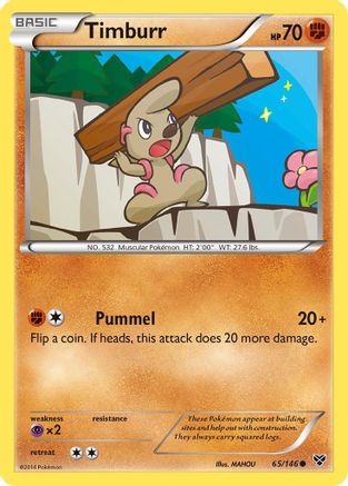Timburr  - Reverse Holofoil XY Base Set - Common
