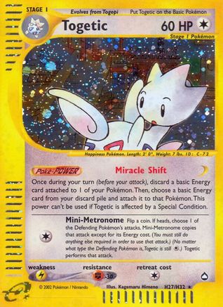 Togetic (H27)  - Holofoil Aquapolis - Holo Rare