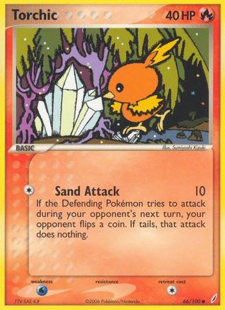 Torchic 066/100  - Reverse Holofoil Crystal Guardians - Common