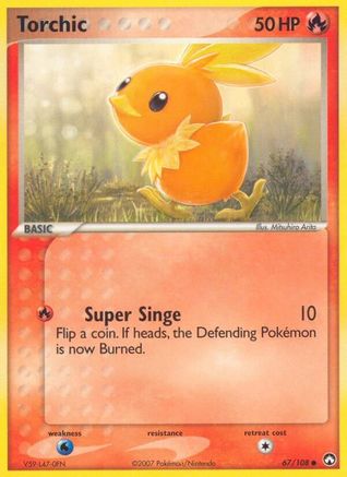 Torchic 067  - Reverse Holofoil Power Keepers - Common