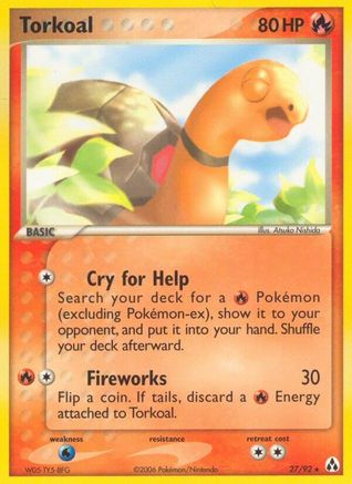 Torkoal  - Reverse Holofoil Legend Maker - Rare