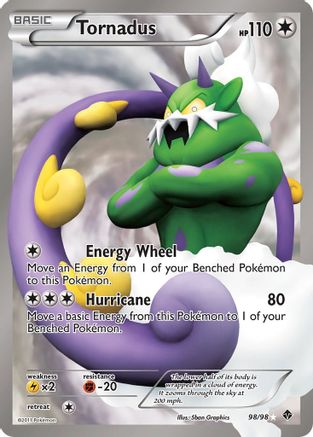 Tornadus (98 Full Art) 098  - Holofoil Emerging Powers - Ultra Rare