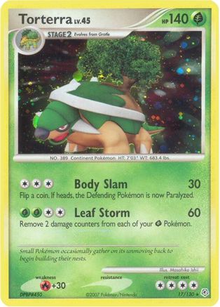 Torterra 017  - Reverse Holofoil Diamond and Pearl - Holo Rare