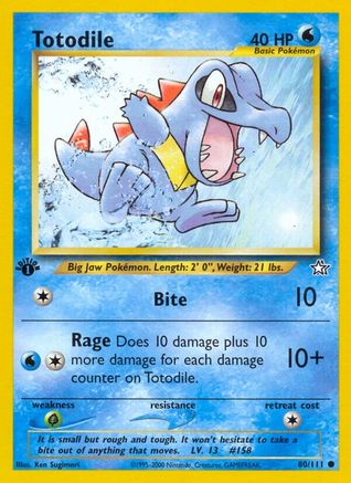 Totodile (80) 080  - Unlimited Neo Genesis - Common