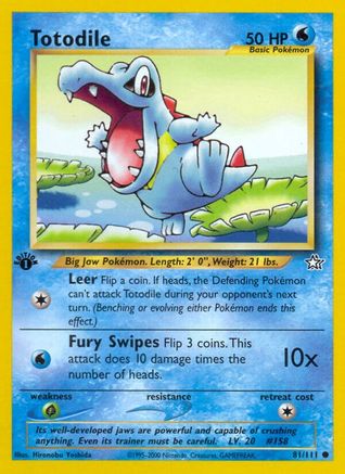 Totodile (81) 081  - 1st Edition Neo Genesis - Common