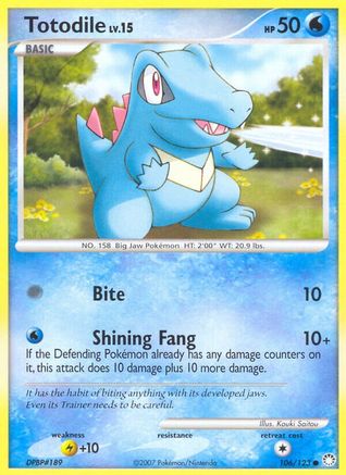 Totodile 106  - Reverse Holofoil Mysterious Treasures - Common