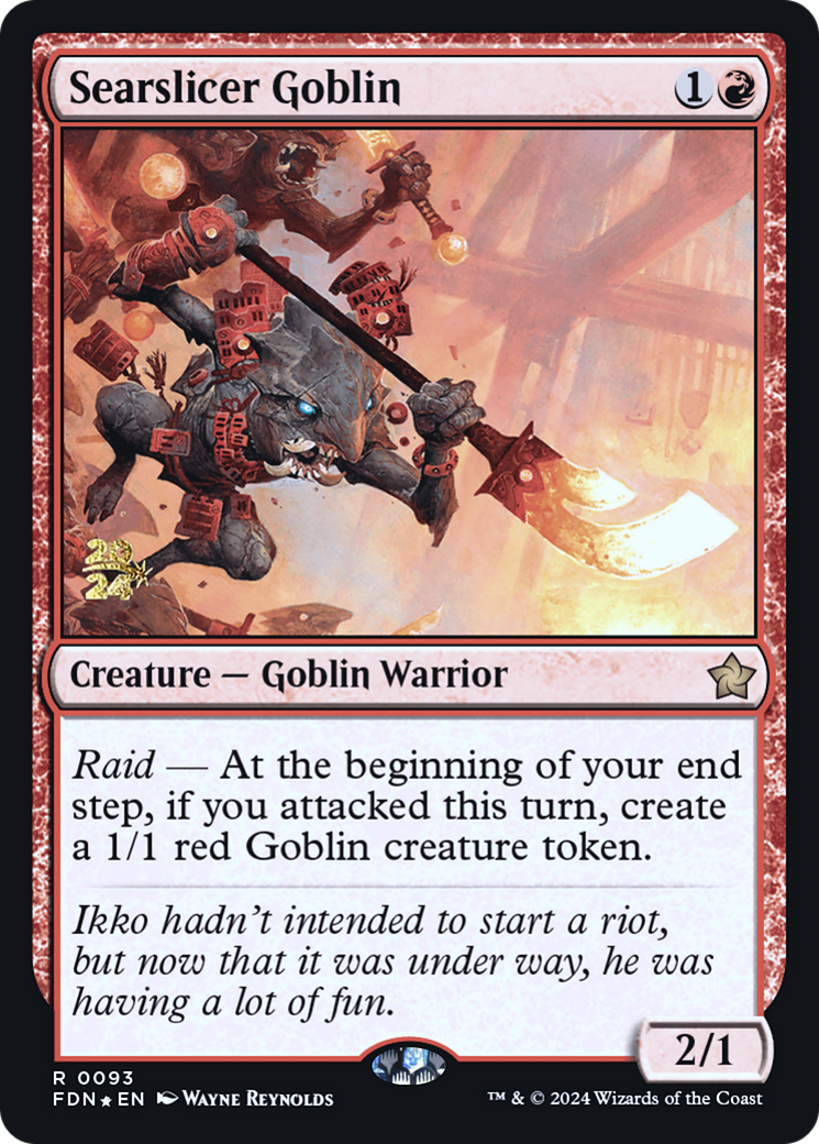 Searslicer Goblin [Foundations Prerelease Promos]