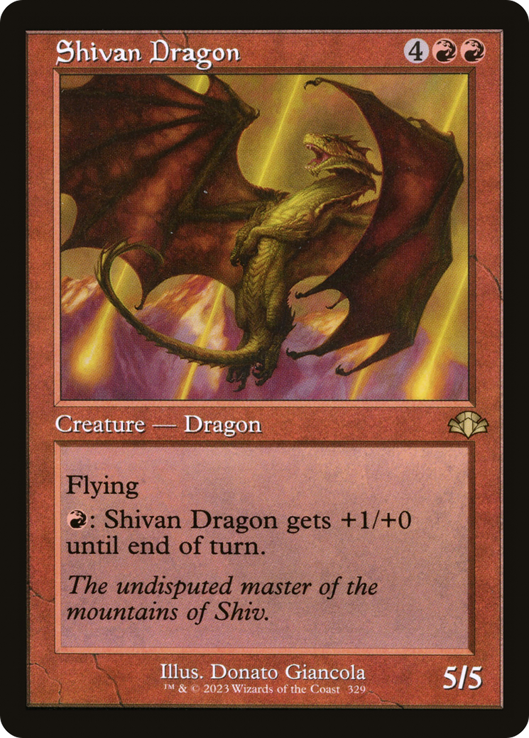Shivan Dragon (Retro Frame) (DMR-329) - Dominaria Remastered
