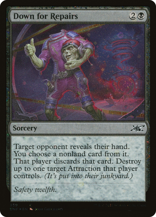 Down for Repairs (Galaxy Foil) (UNF-359) - Unfinity Foil