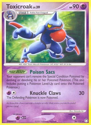 Toxicroak  - Reverse Holofoil Mysterious Treasures - Rare