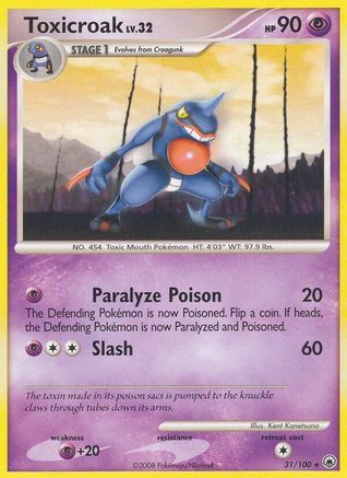 Toxicroak  - Reverse Holofoil Majestic Dawn - Rare