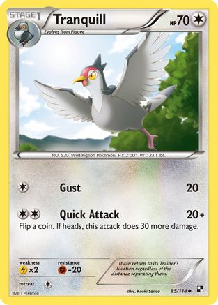 Tranquill  - Reverse Holofoil Black and White - Uncommon