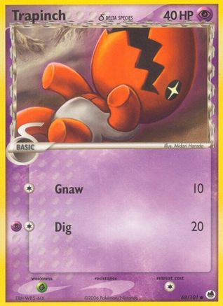 Trapinch 068/101  - Reverse Holofoil Dragon Frontiers - Common