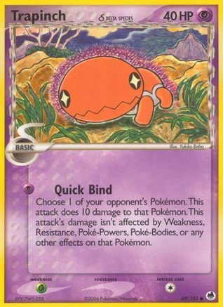 Trapinch 069/101  - Reverse Holofoil Dragon Frontiers - Common