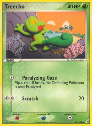 Treecko 067  - Reverse Holofoil Crystal Guardians - Common