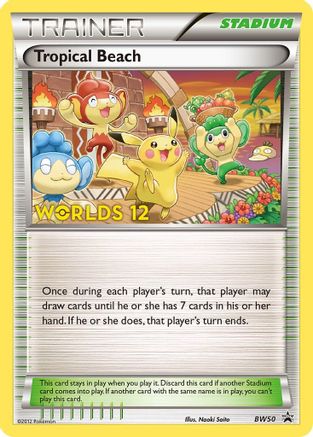 Tropical Beach - BW50 (Worlds 12)  Black and White Promos - Promo