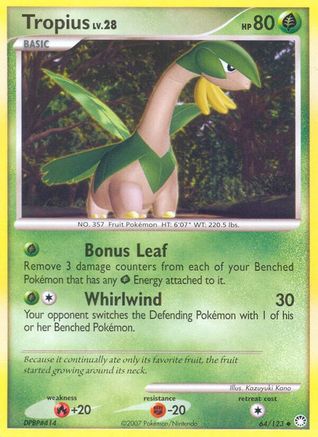 Tropius 064  - Reverse Holofoil Mysterious Treasures - Uncommon