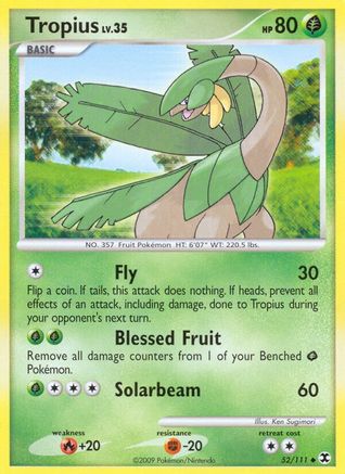 Tropius  - Reverse Holofoil Rising Rivals - Uncommon