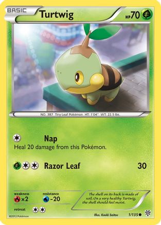Turtwig 001/135  Plasma Storm - Common