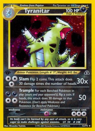Tyranitar (12)/75  - Unlimited Holofoil Neo Discovery - Holo Rare