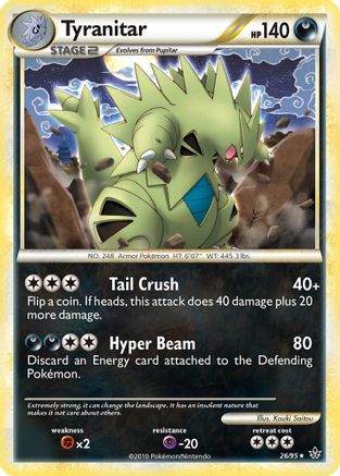 Tyranitar  - Reverse Holofoil Unleashed - Rare