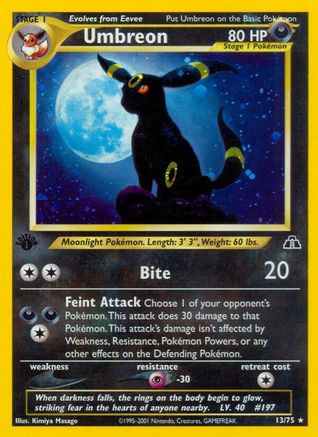 Umbreon (13)/75  - Unlimited Holofoil Neo Discovery - Holo Rare